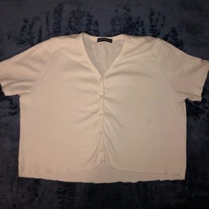 White button up. Brandy Melville “Jessy” crop top